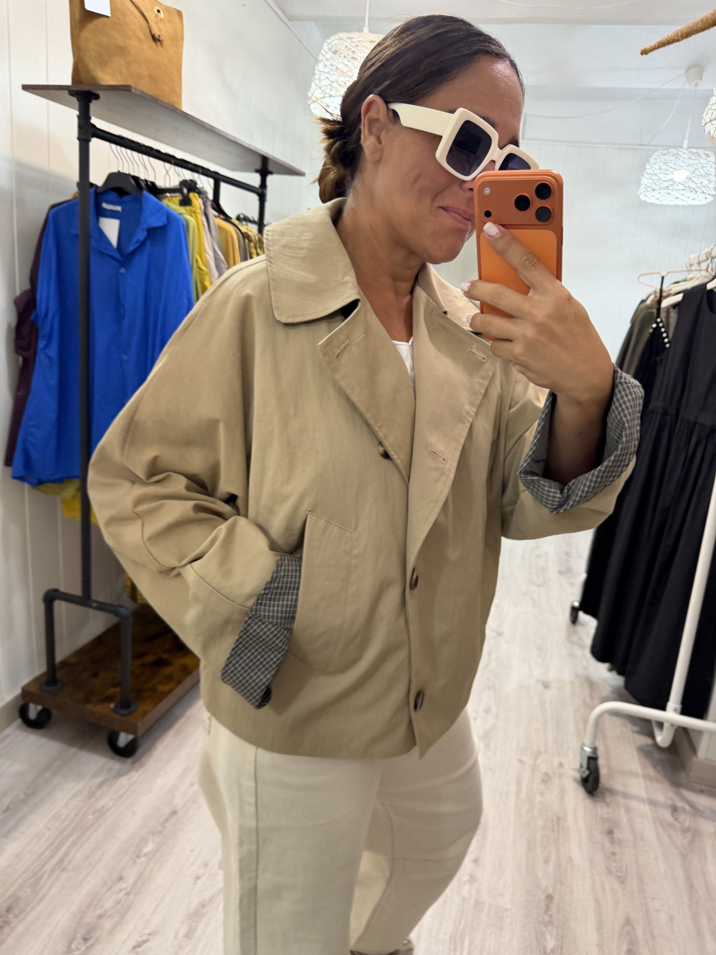 Gabardina Akari beige
