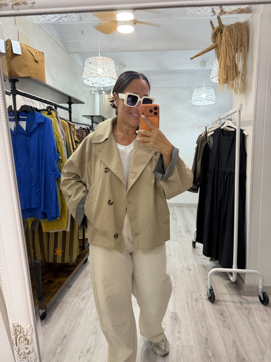 Gabardina Akari beige