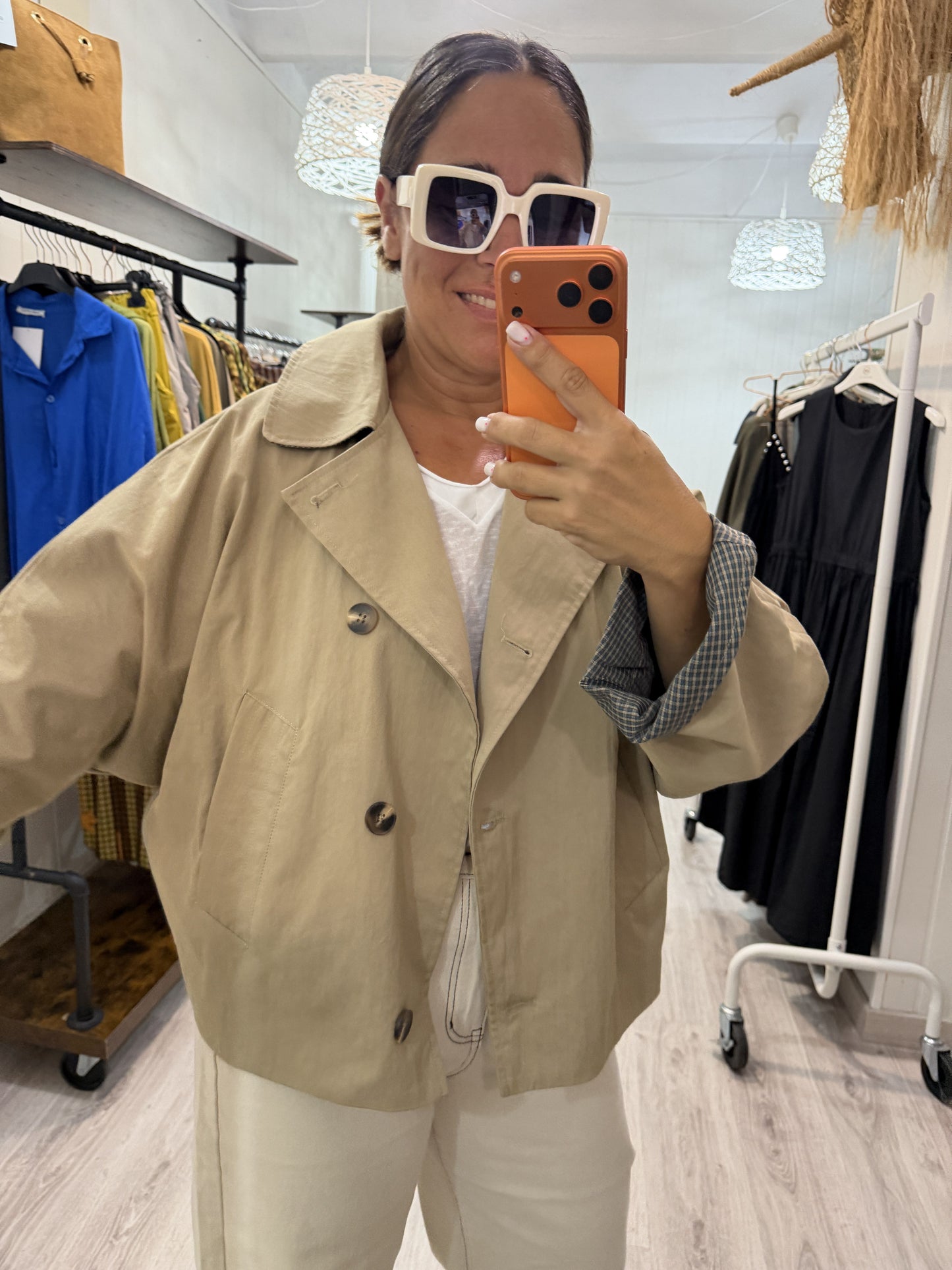 Gabardina Akari beige