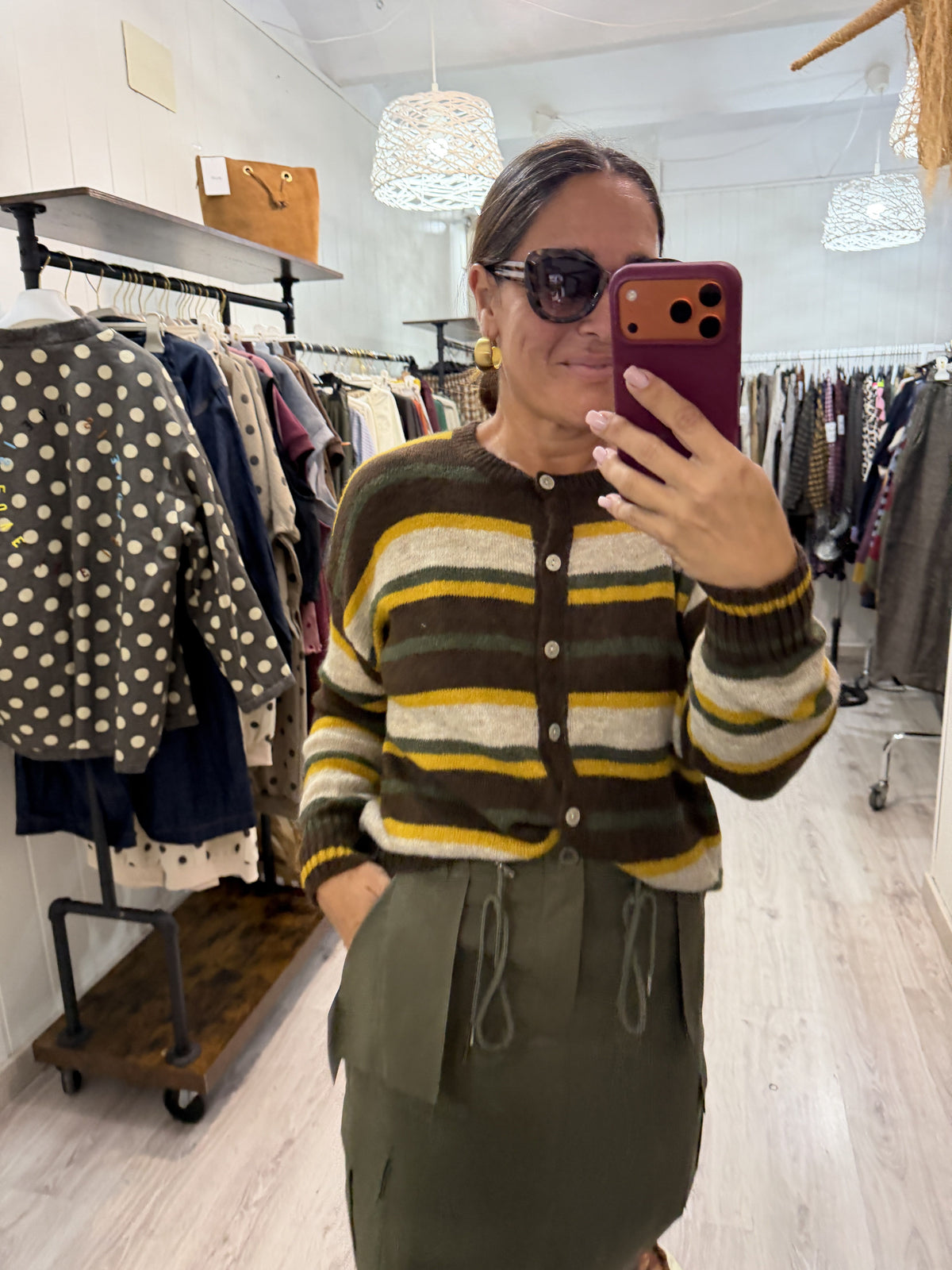 Chaqueta Cudillero chocolate, burdeos y kaki