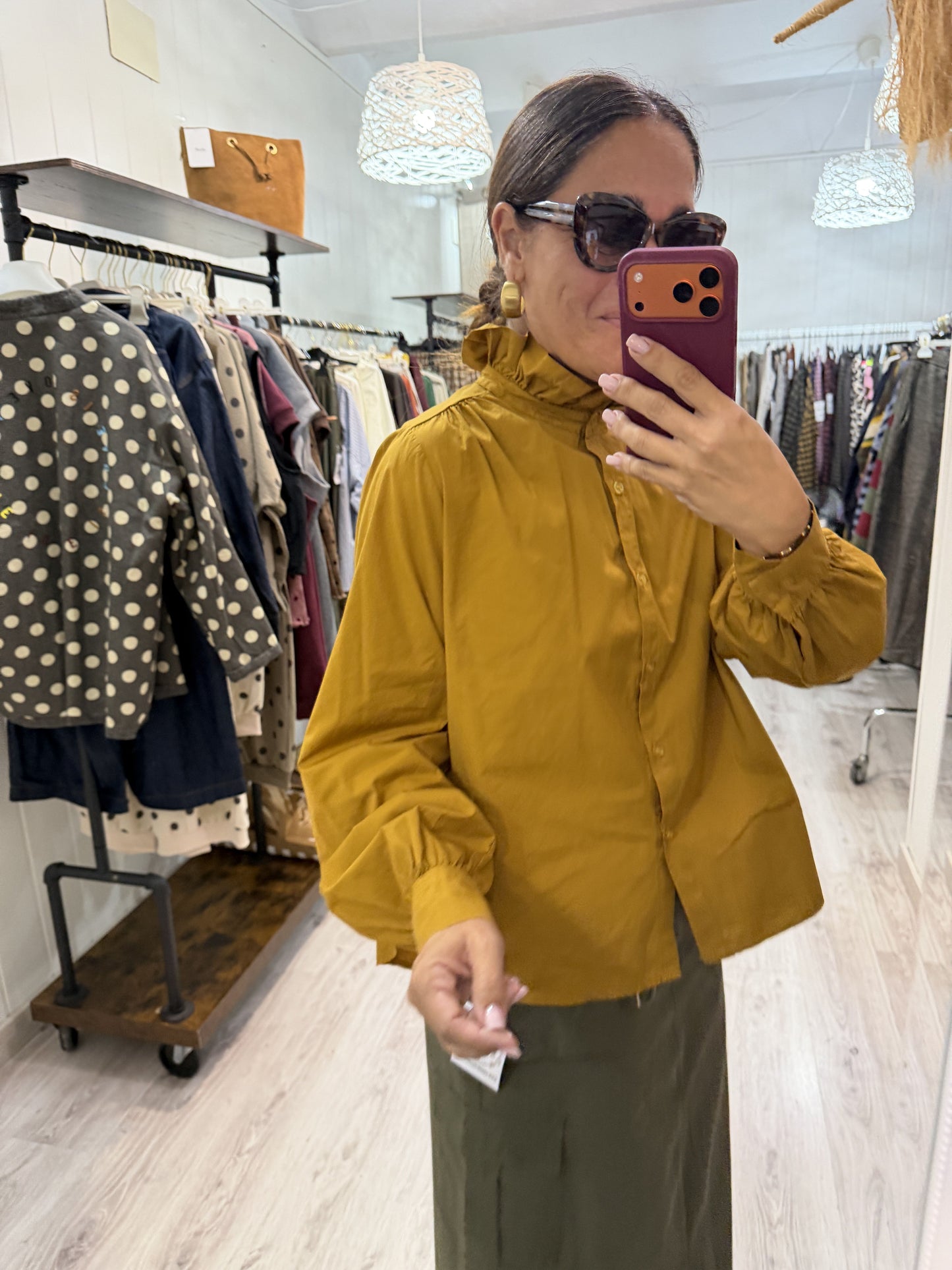 Camisa Mai mostaza