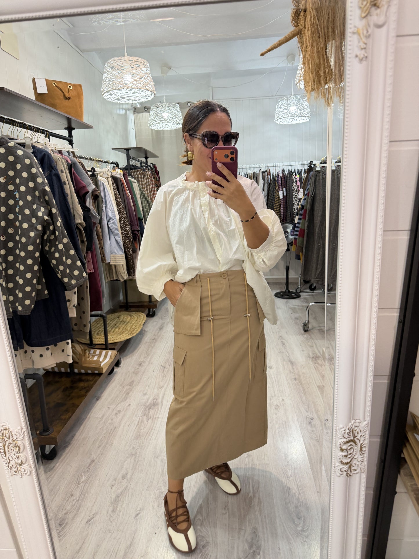Falda Safari camel