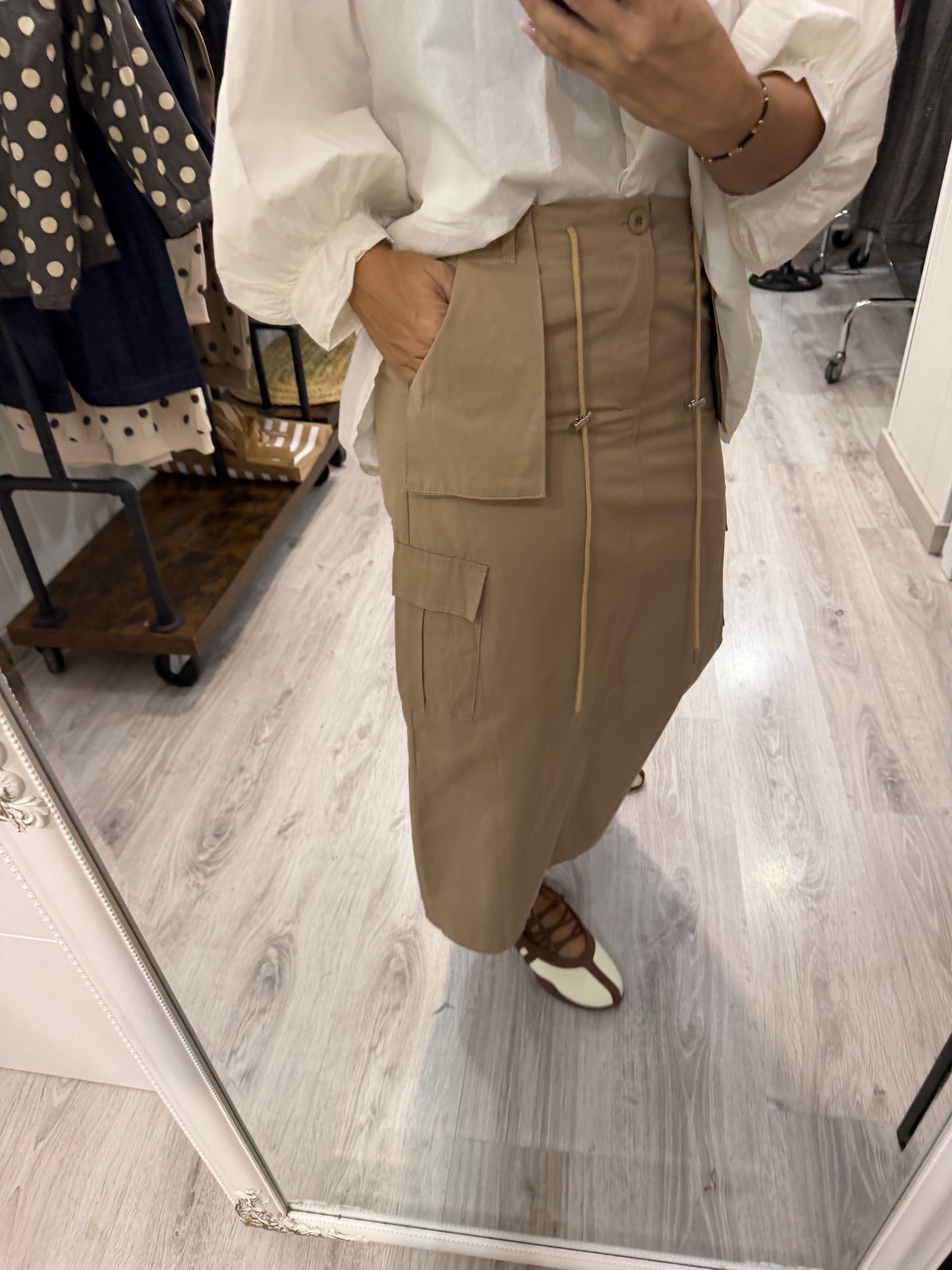 Falda Safari camel