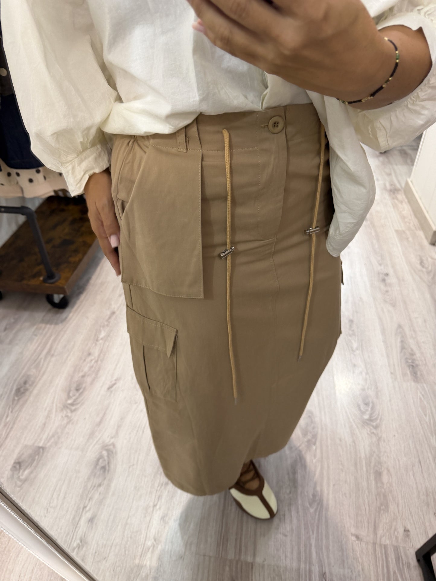 Falda Safari camel