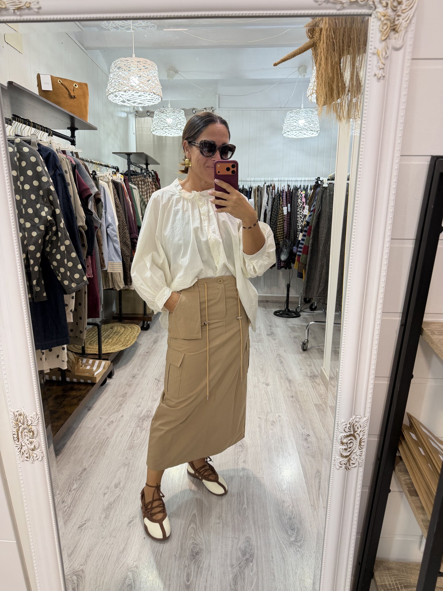 Falda Safari camel