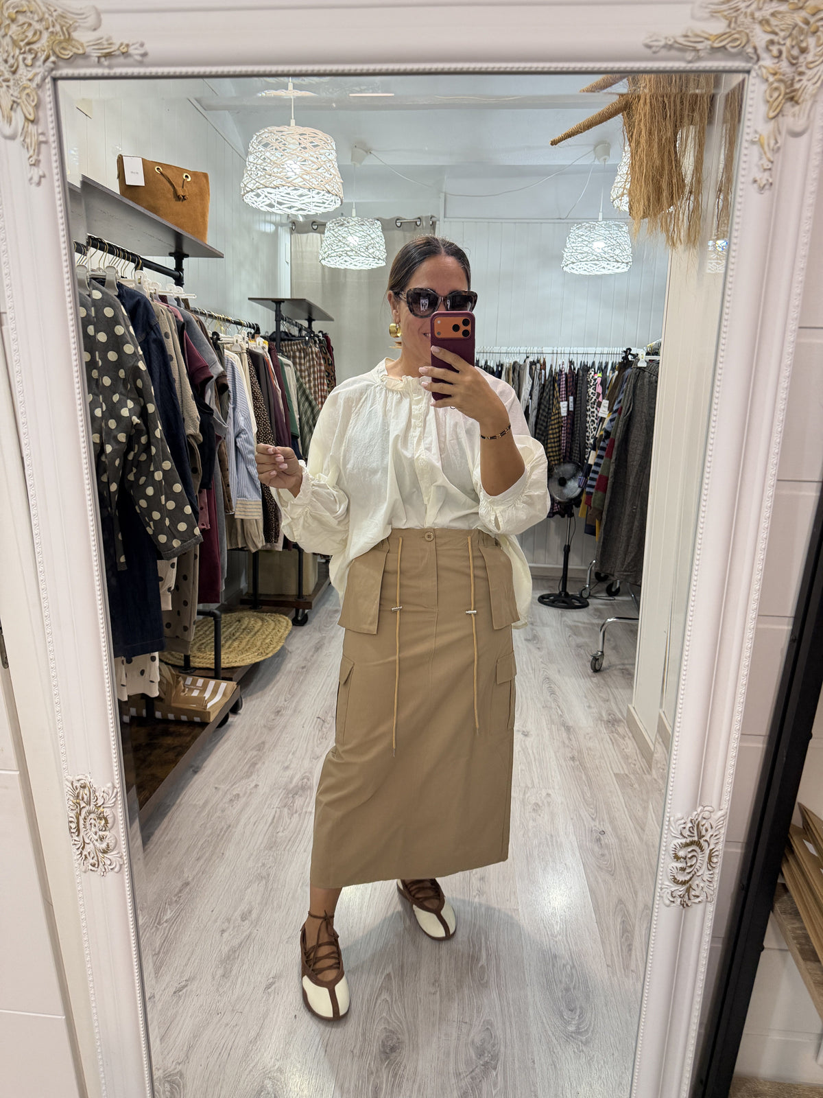 Falda Safari camel