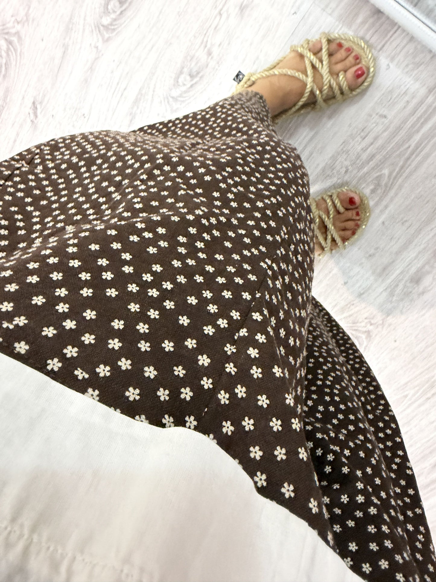 Pantalón Flor de Sakura chocolate • PREVENTA