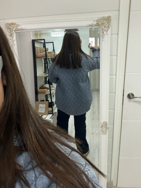 Chaqueta acolchada jeans oversize