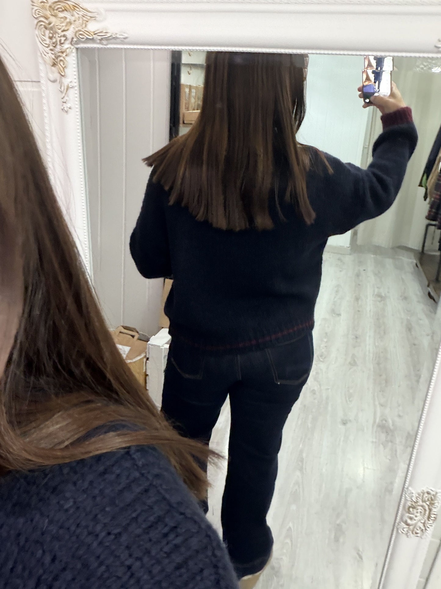 Chaqueta Aneto marino y burdeos