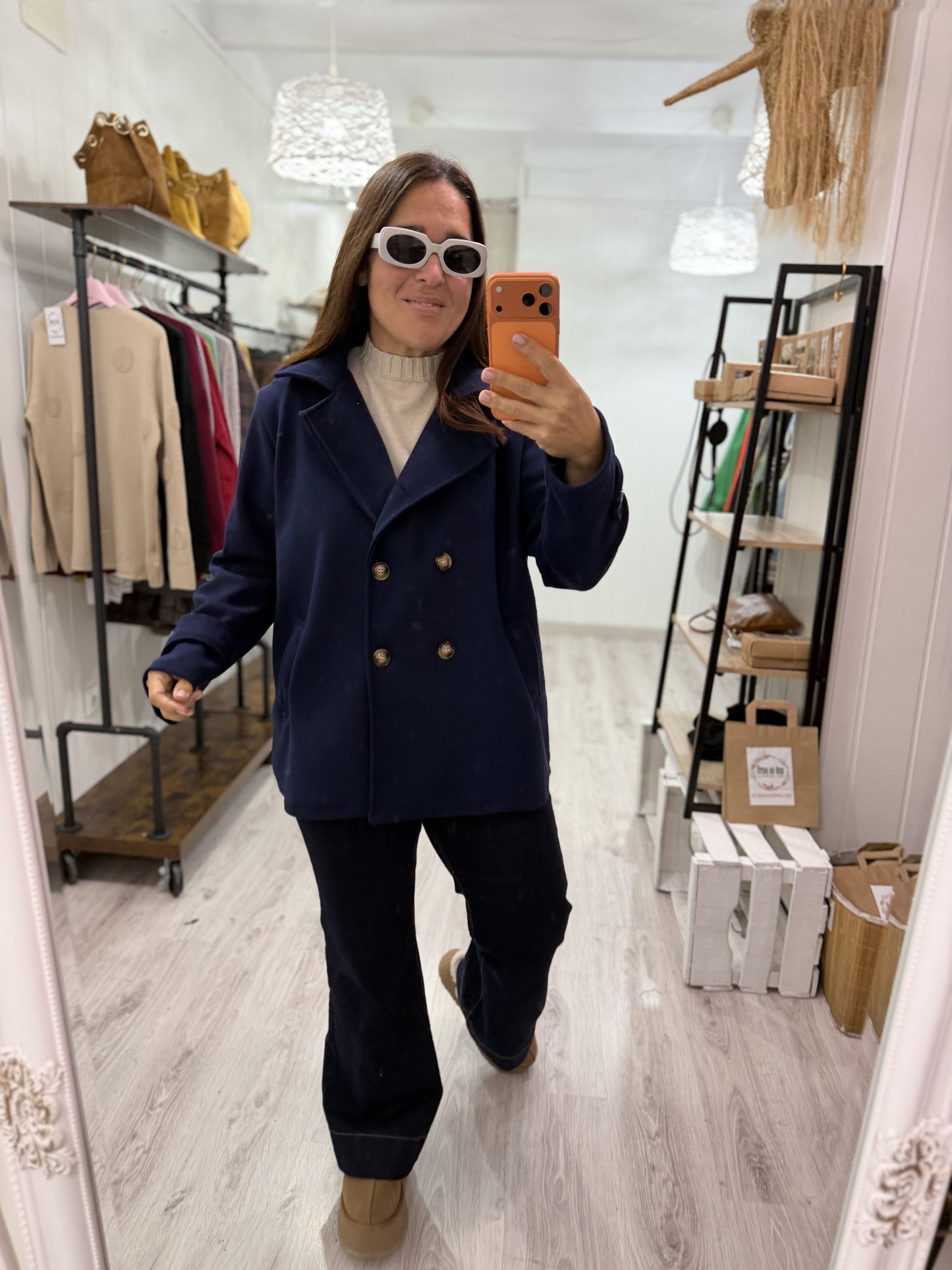 Abrigo Bilbo paño marino