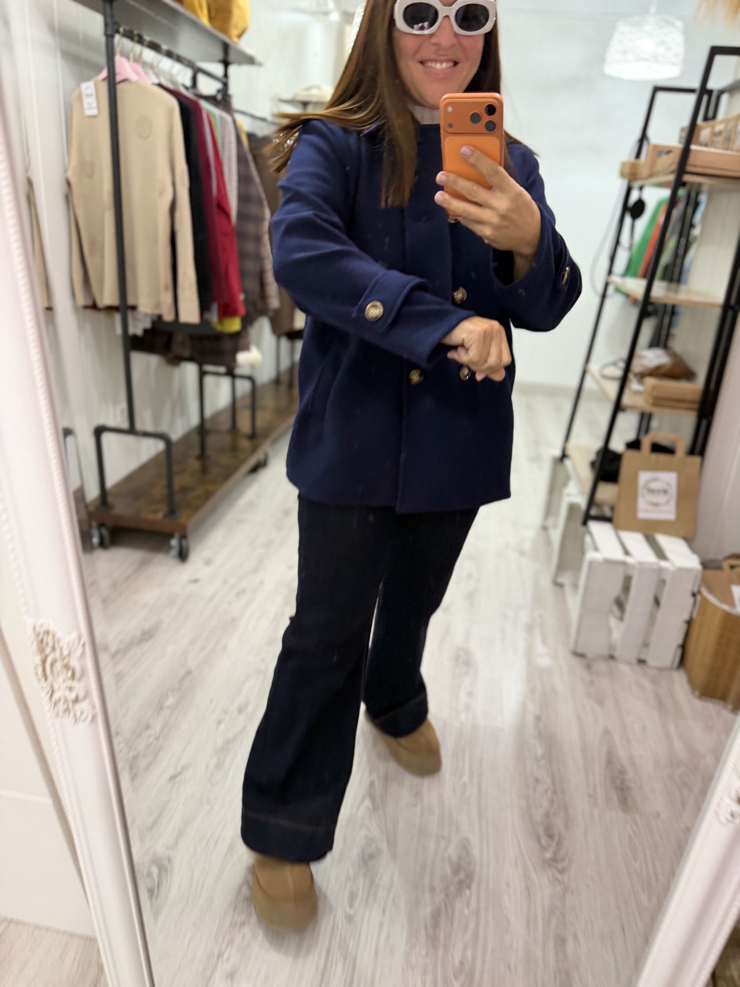 Abrigo Bilbo paño marino