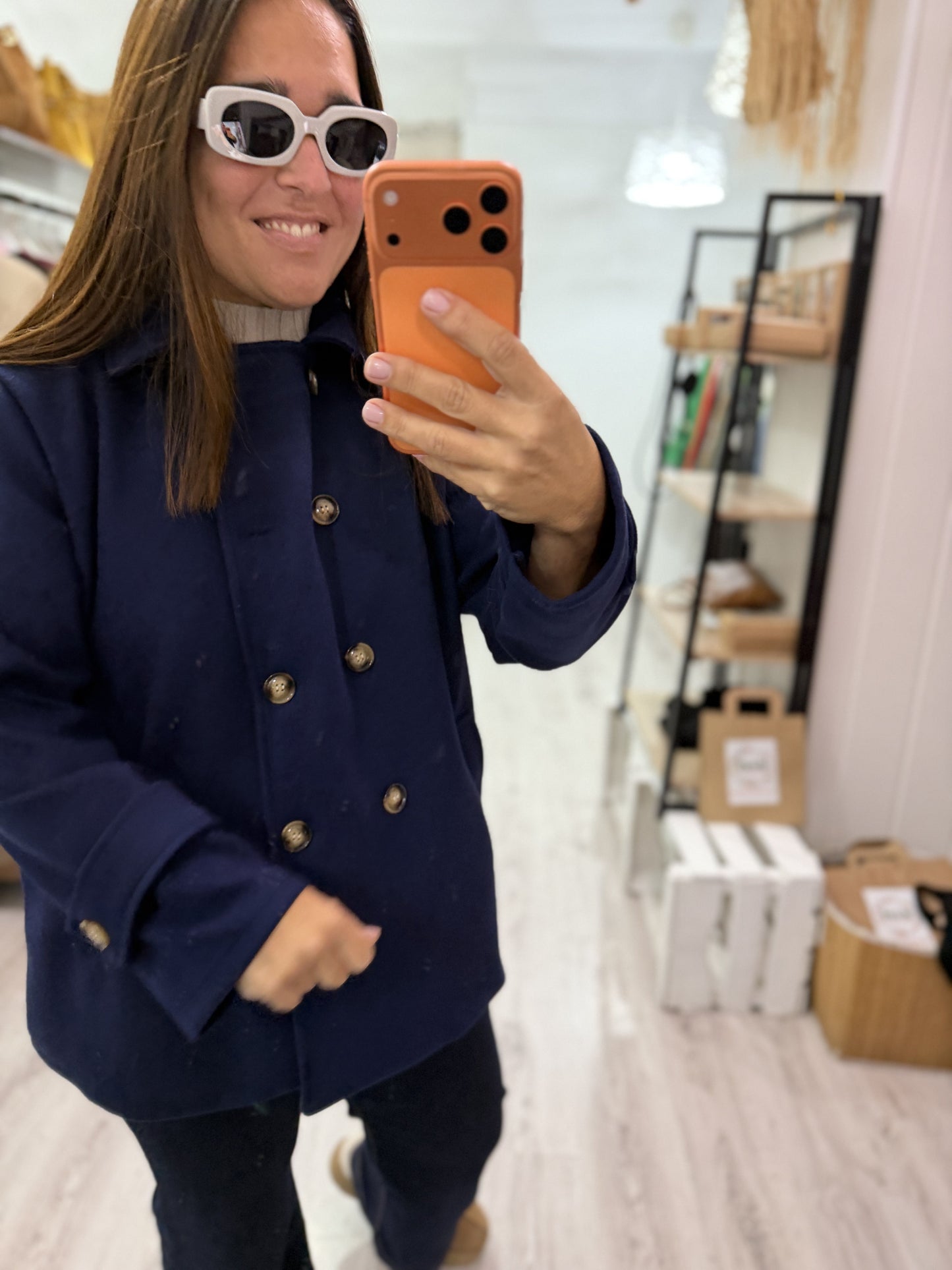 Abrigo Bilbo paño marino