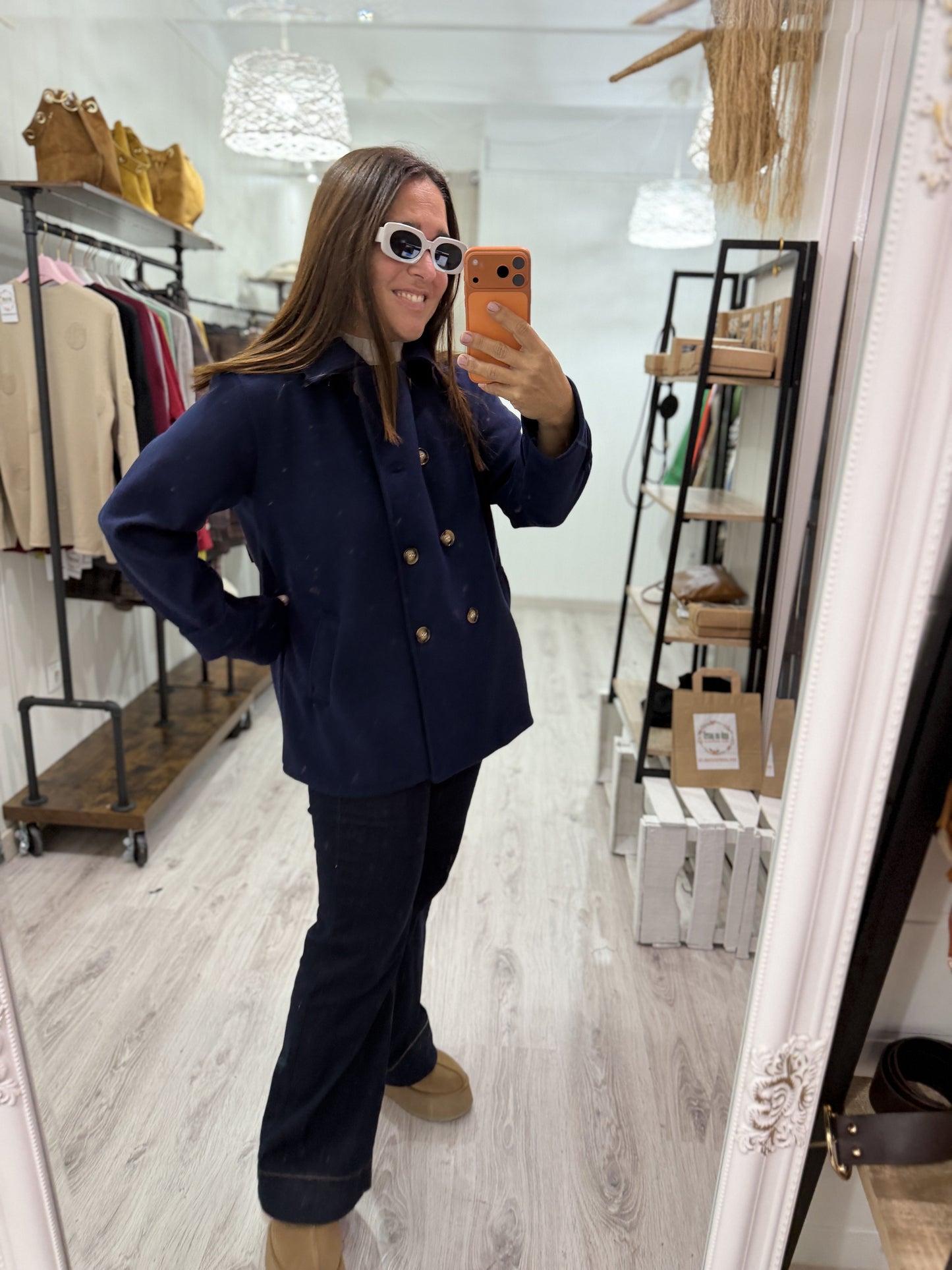 Abrigo Bilbo paño marino