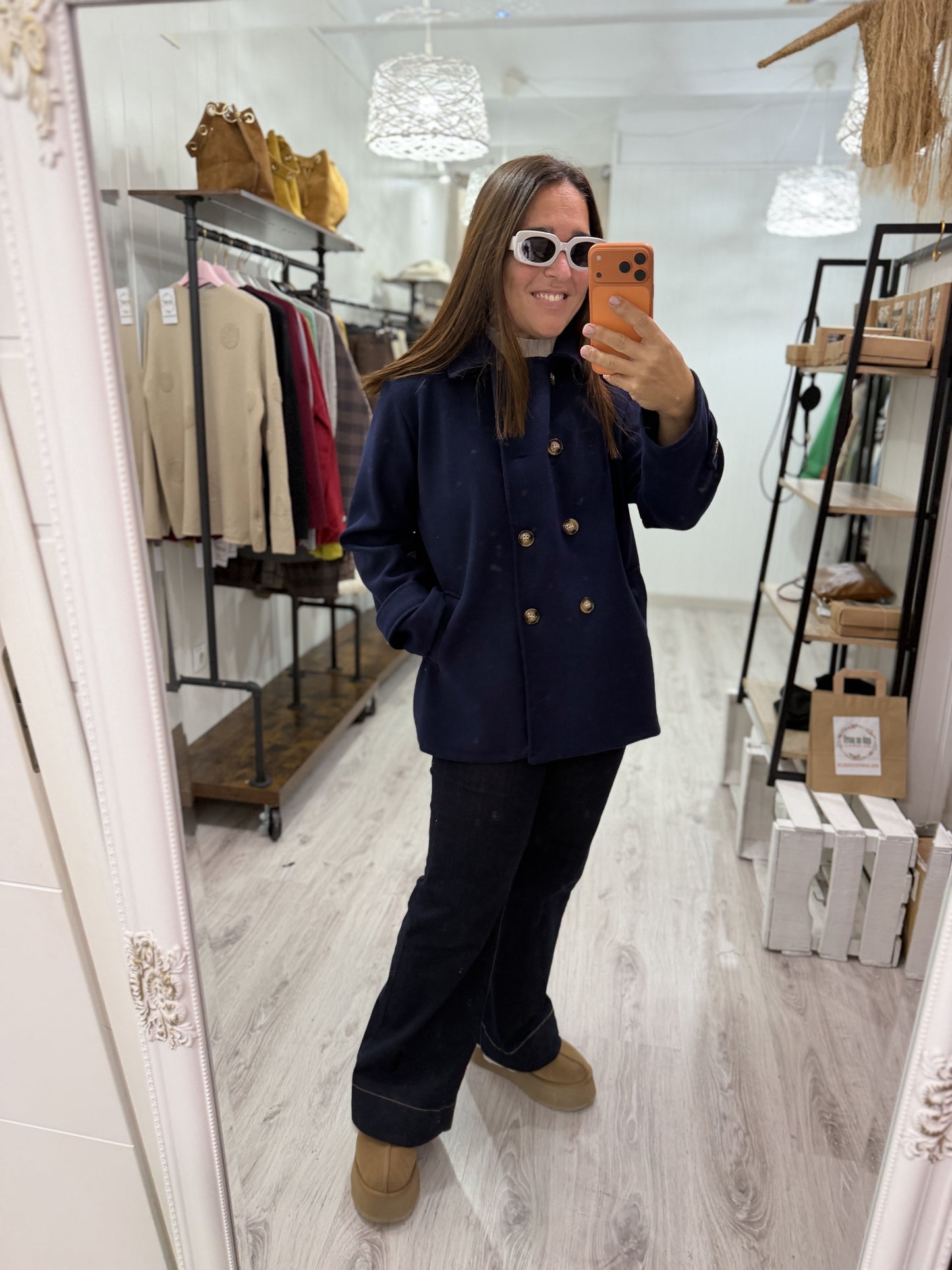 Abrigo Bilbo paño marino