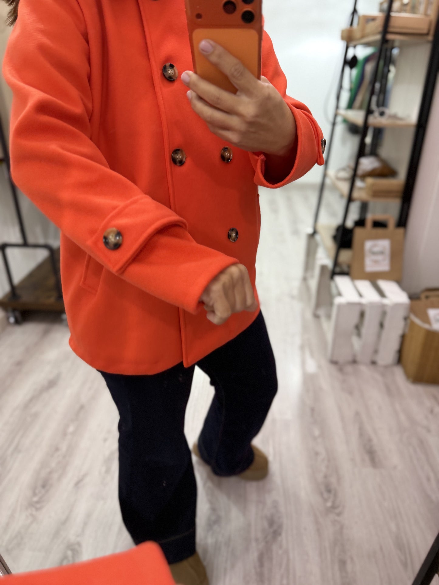 Abrigo Bilbo paño naranja