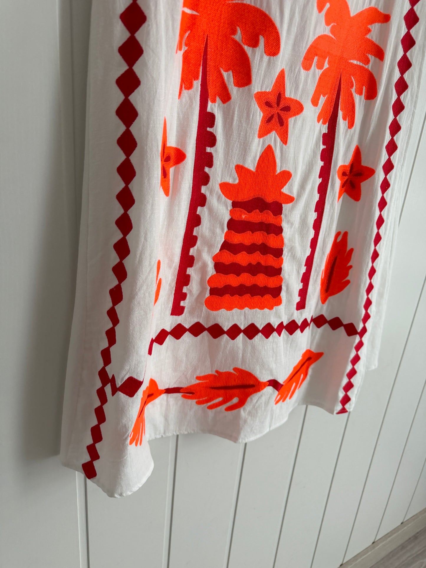 Conjunto Jalisco blanco, naranja y rojo