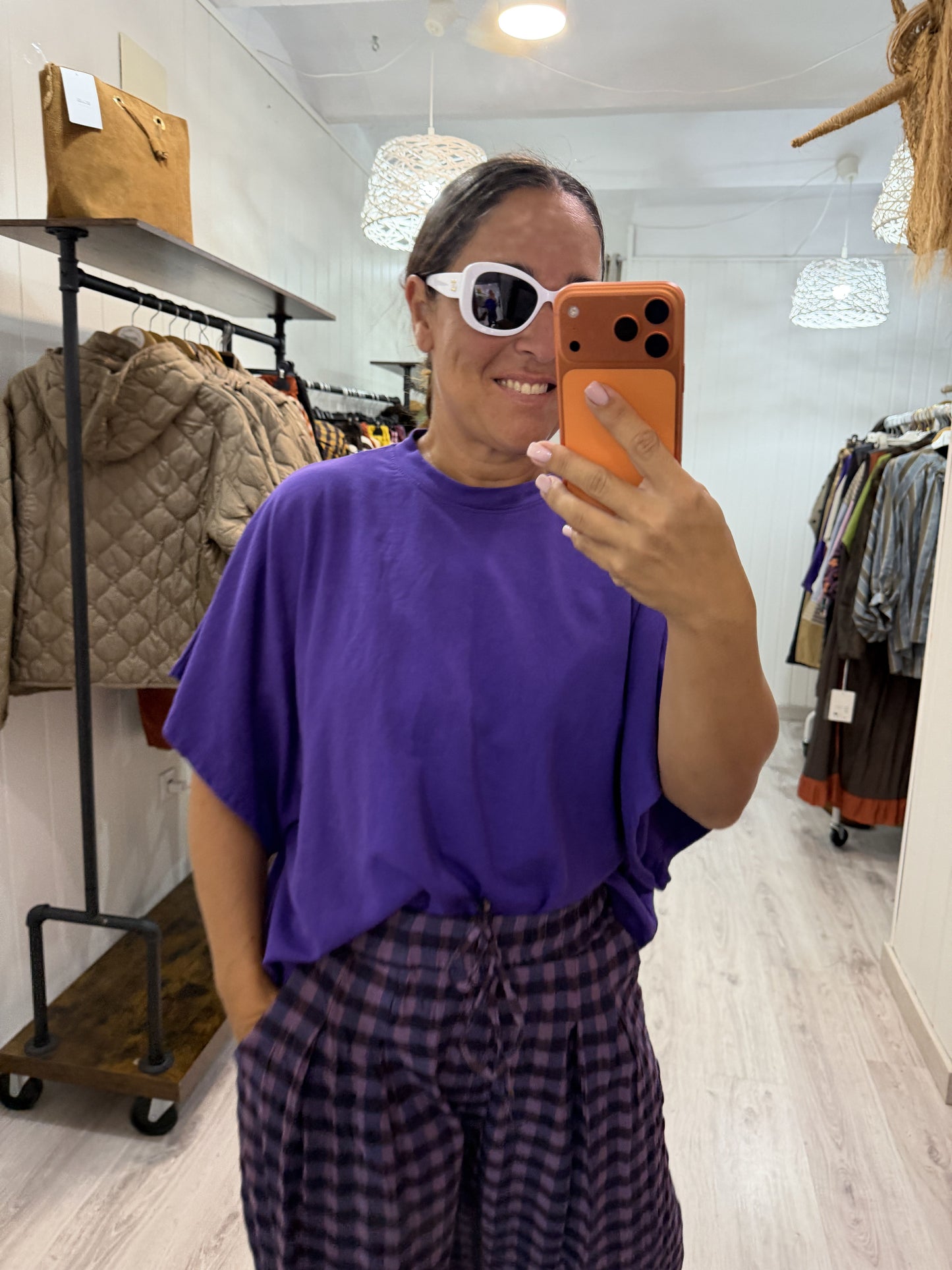 Camiseta Lov lila
