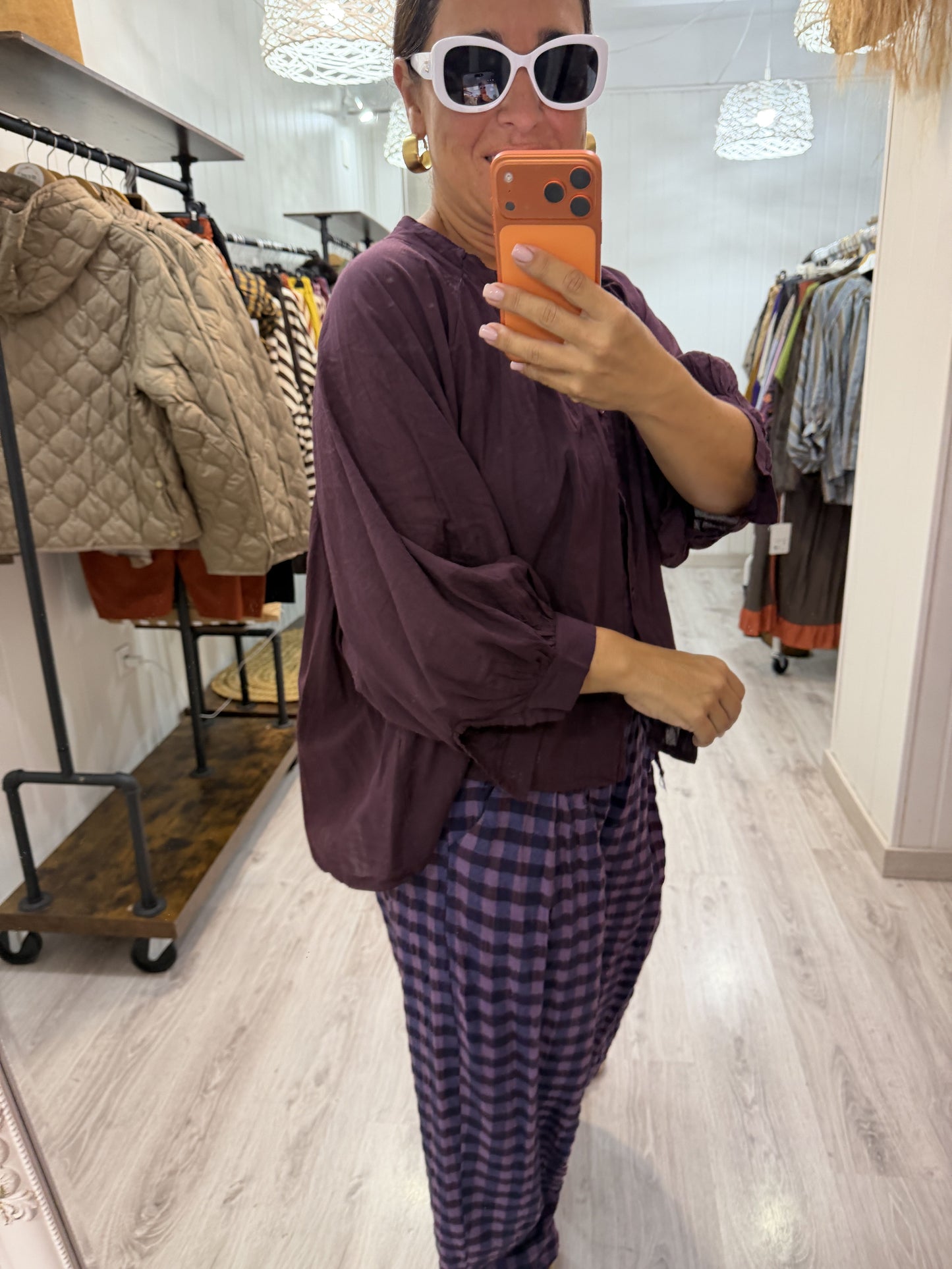 Blusa Akira berenjena