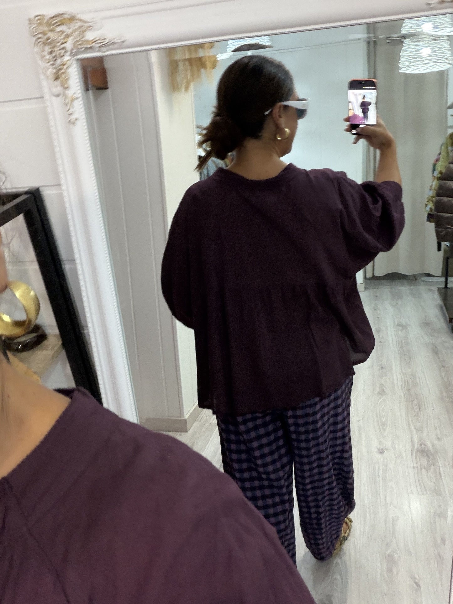 Blusa Akira berenjena