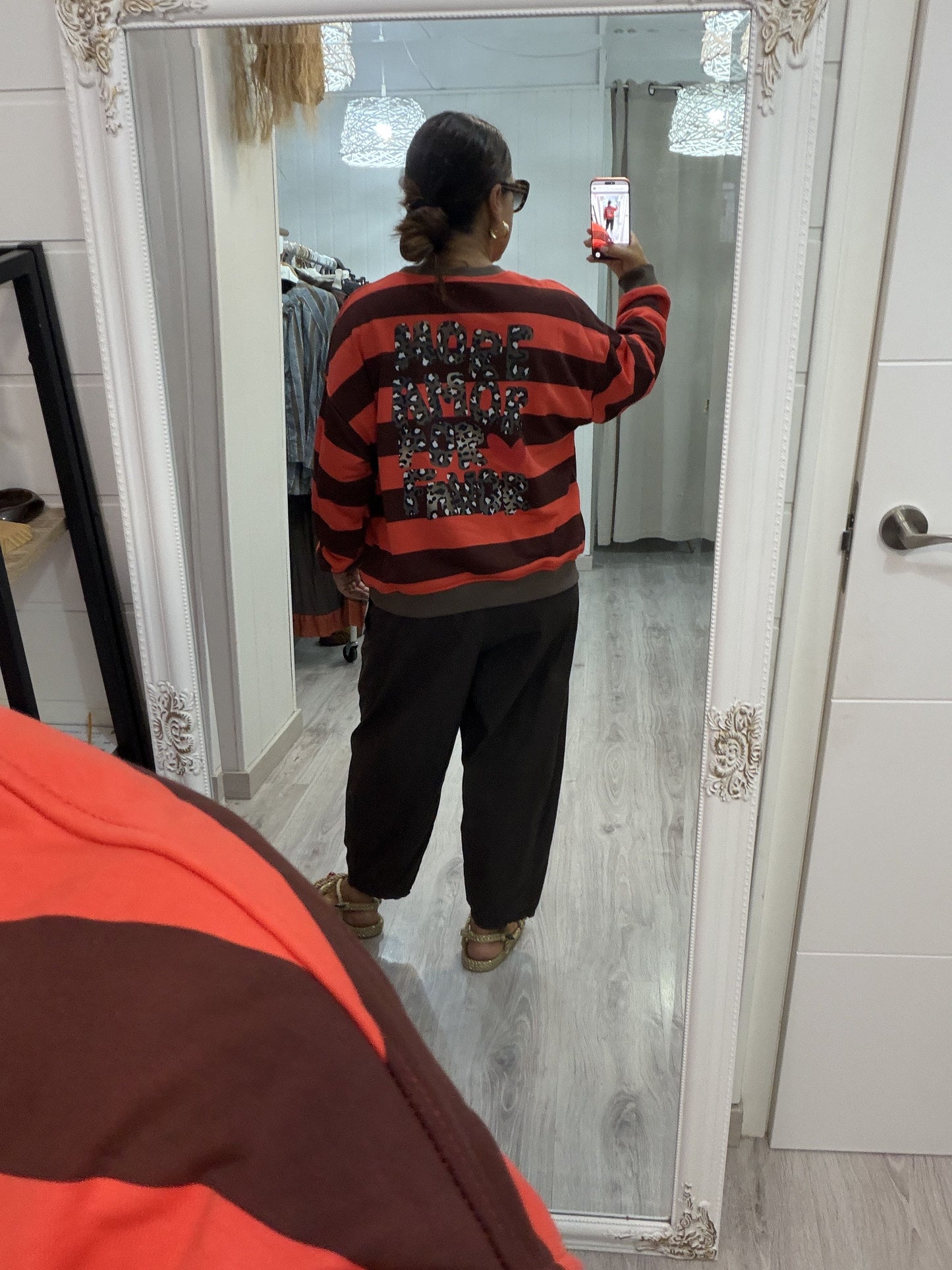 Sudadera More Amor caldera y burdeos