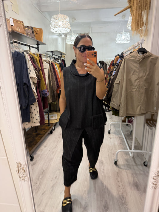 Chaleco Gina jeans negro