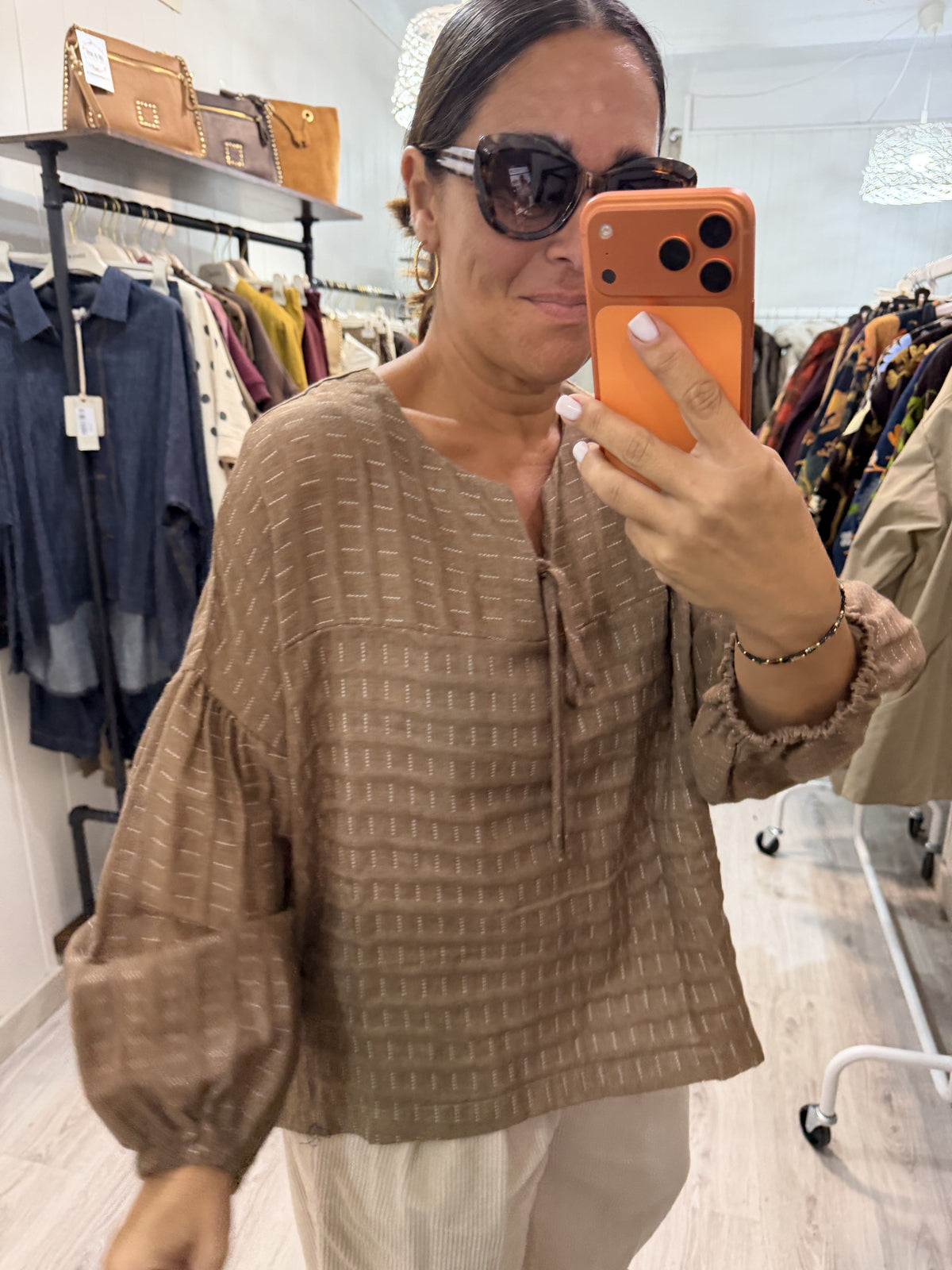 Blusa Boho Motta camel