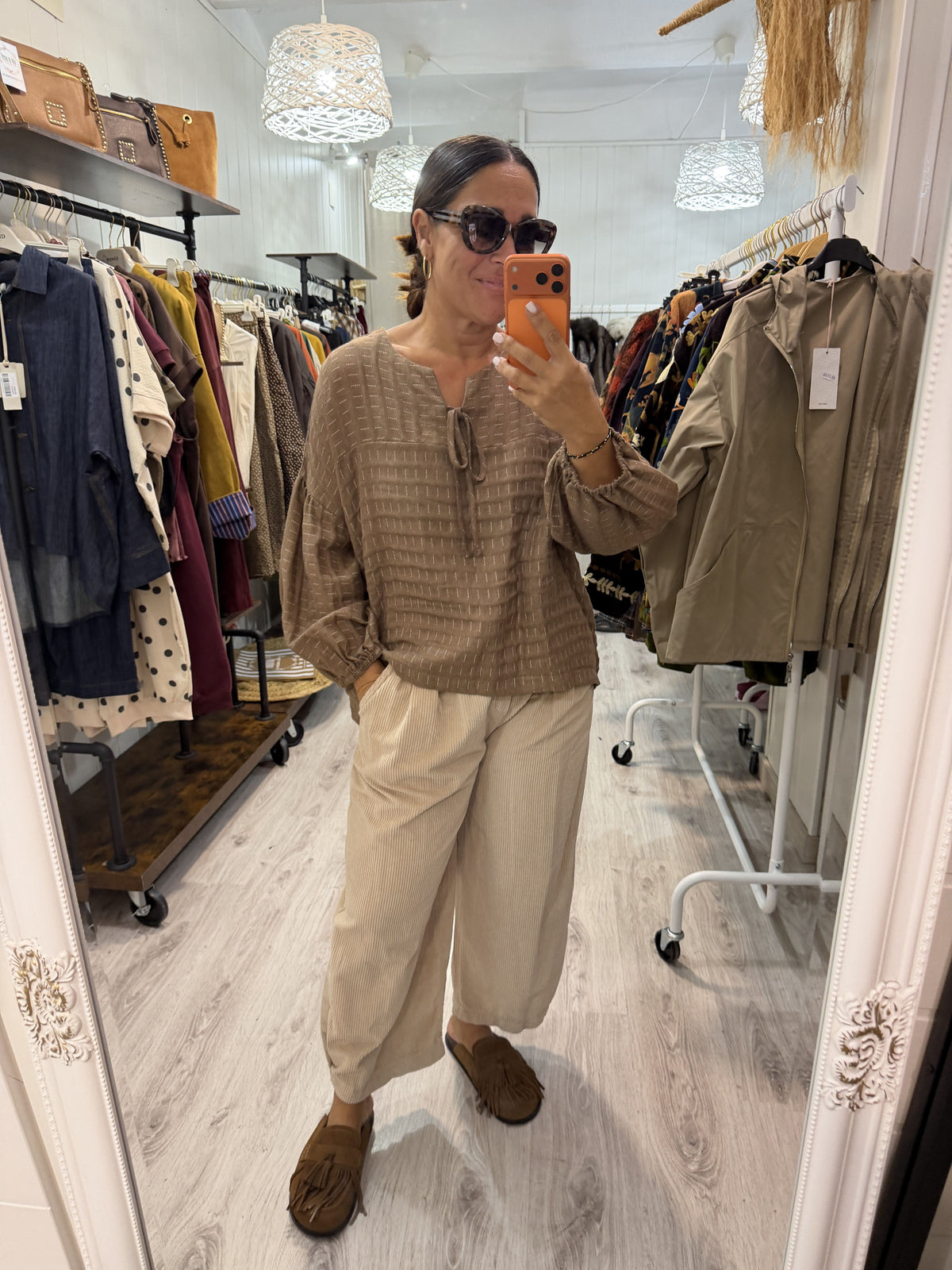 Blusa Boho Motta camel