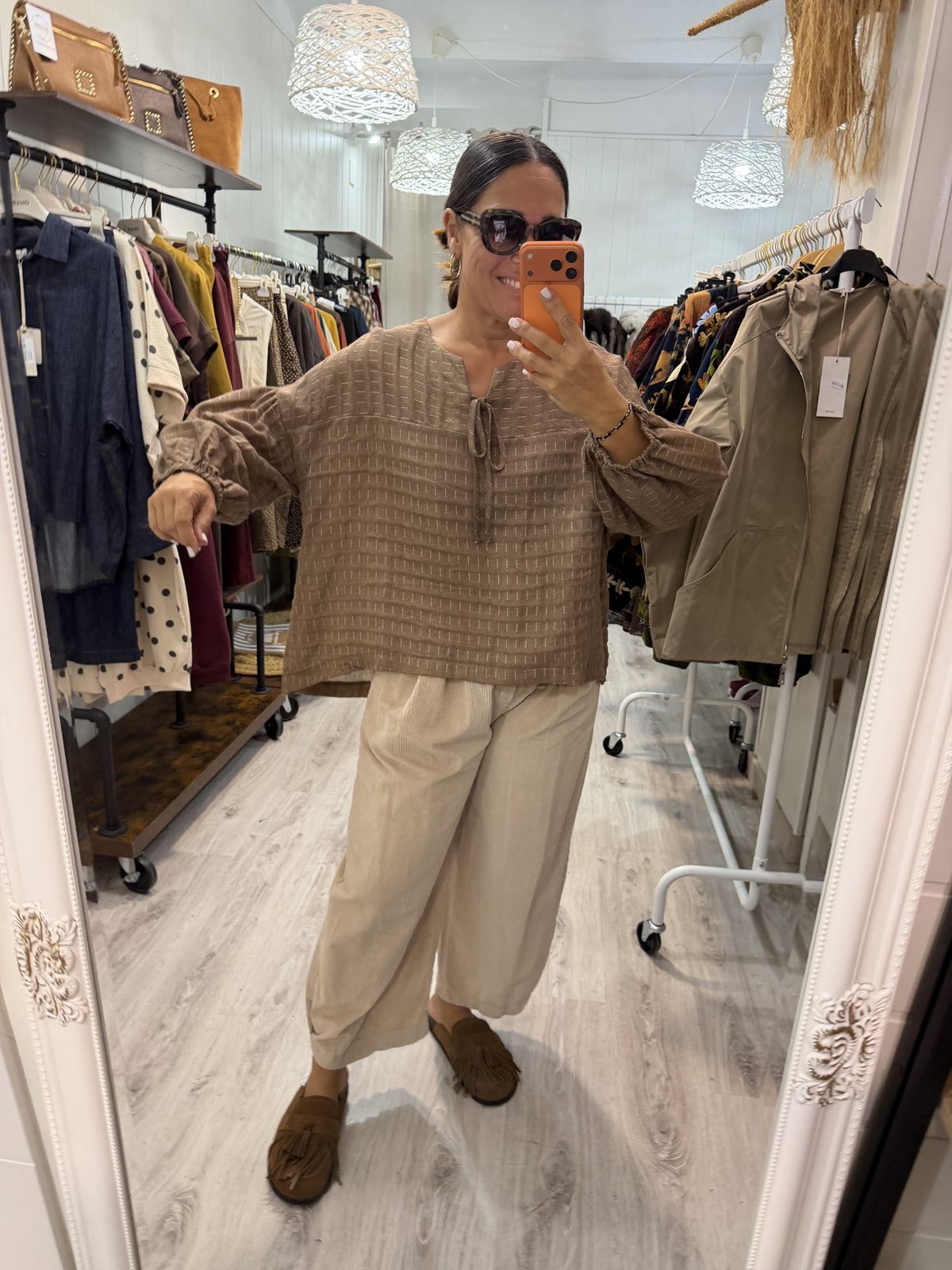 Blusa Boho Motta camel