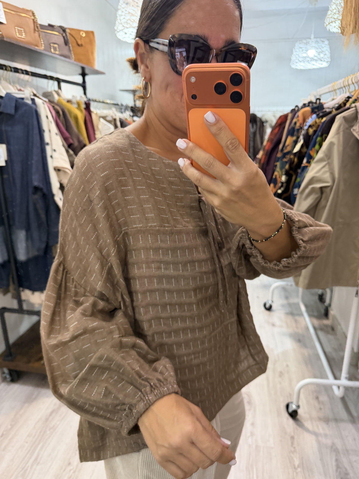 Blusa Boho Motta camel