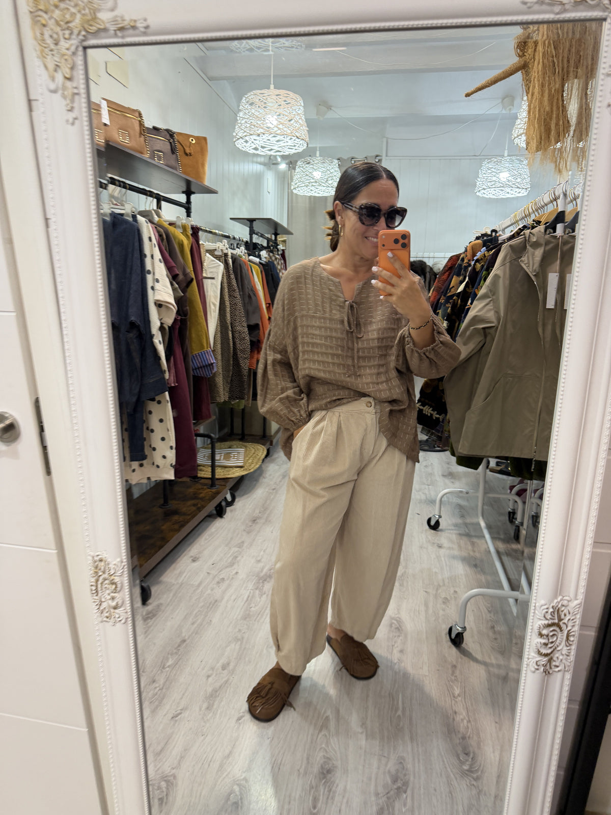 Blusa Boho Motta camel