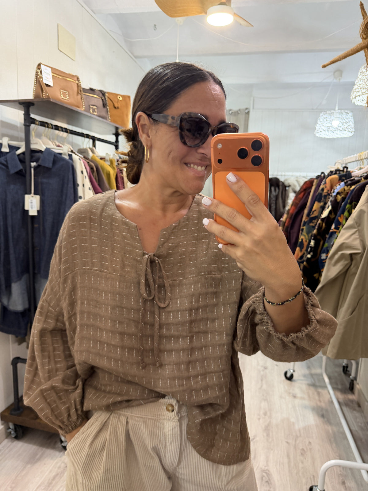 Blusa Boho Motta camel