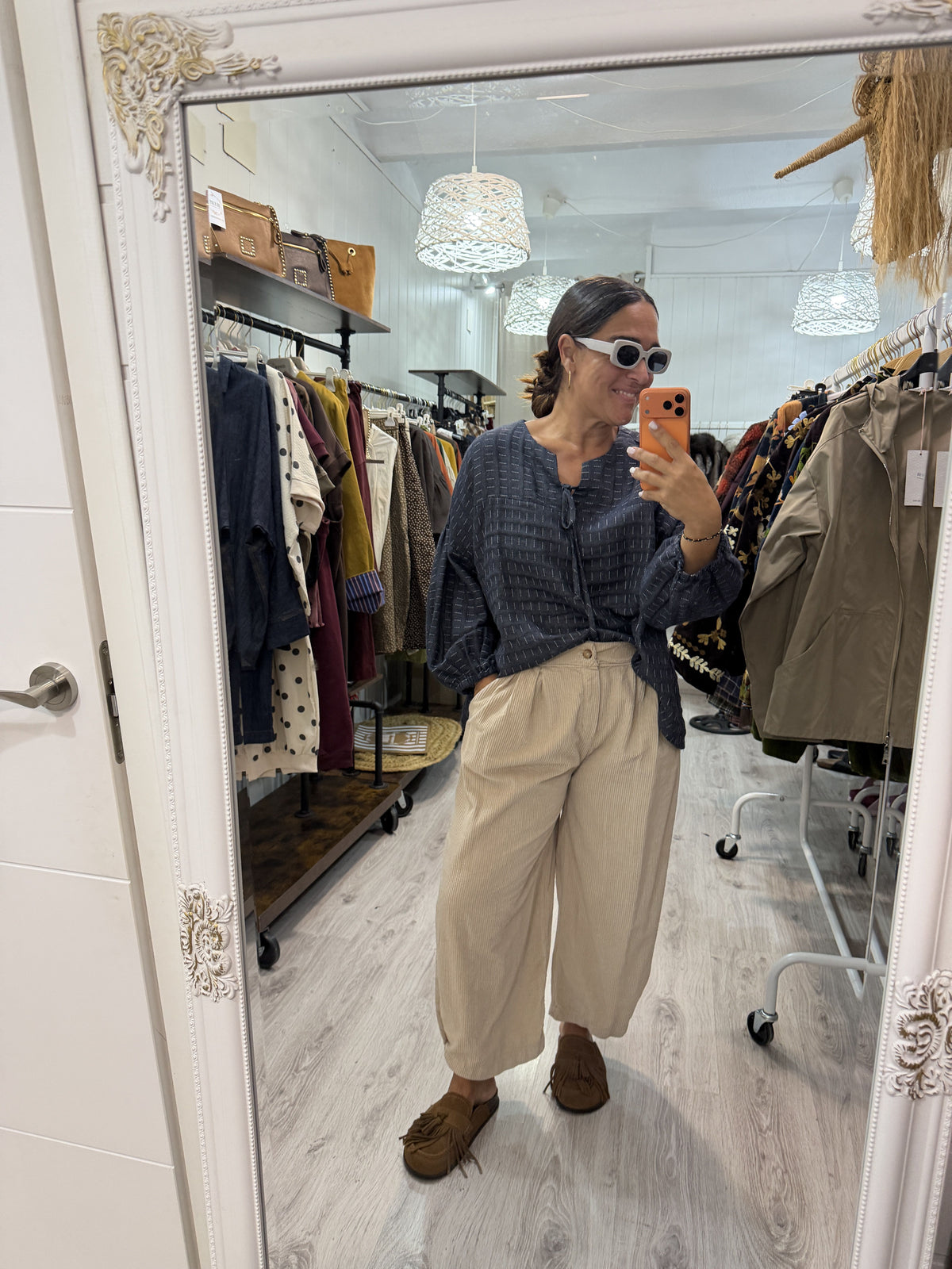 Blusa Boho Motta marino