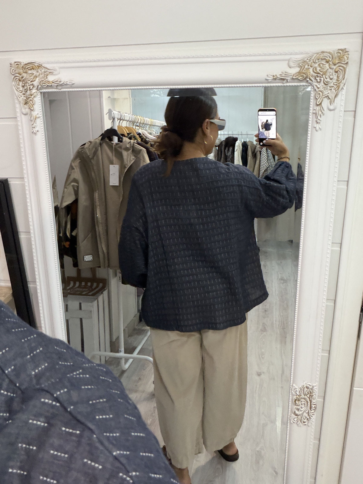 Blusa Boho Motta marino