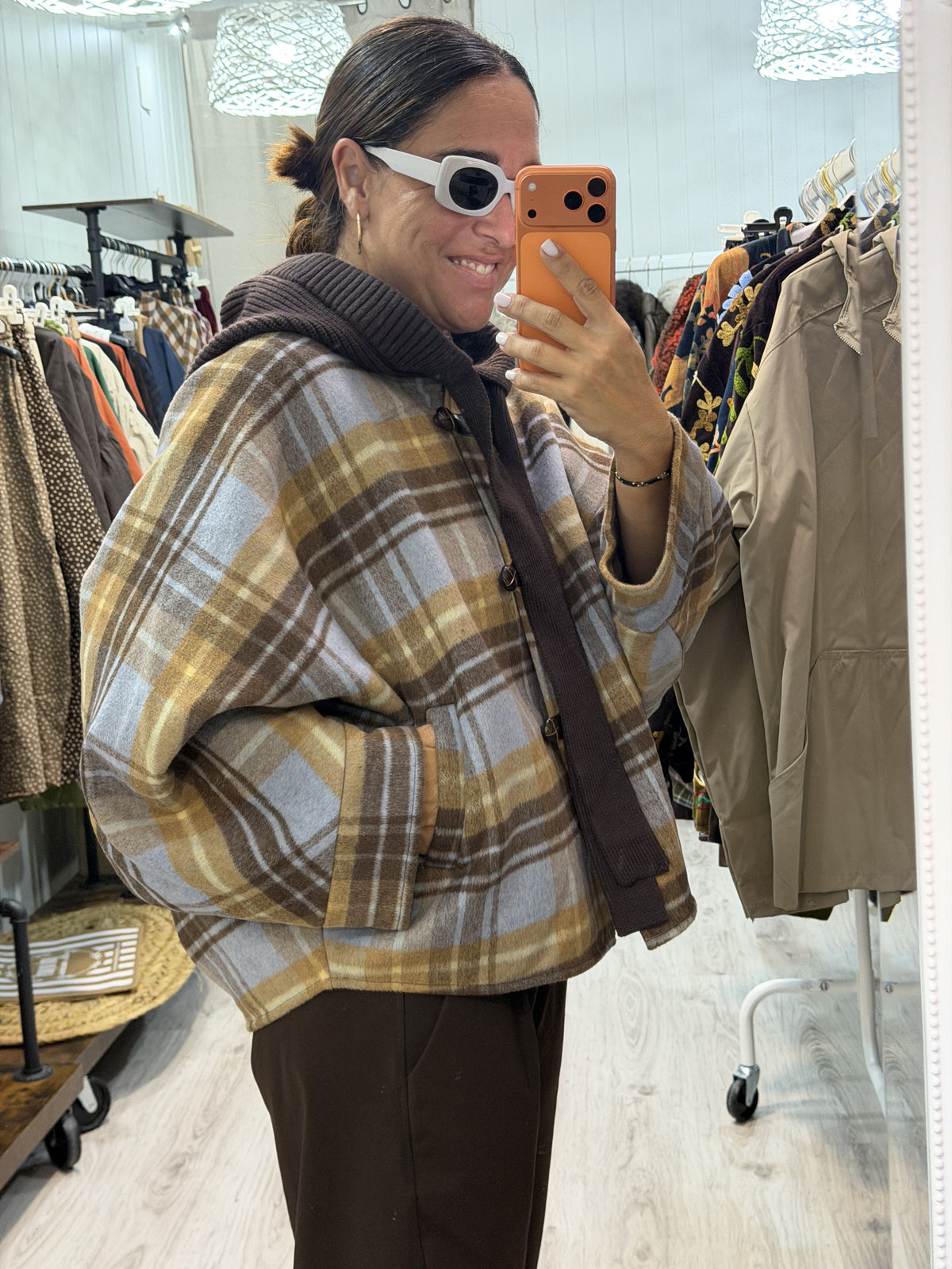 Chaqueta Poncho oversize Angie