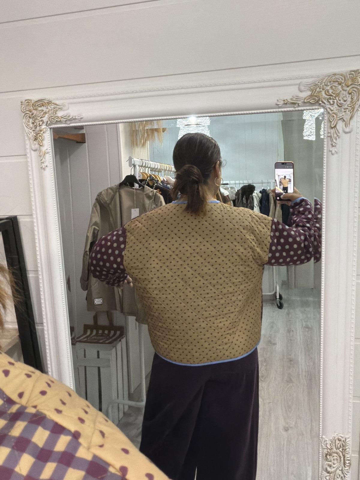 Pantalon pana slouchy berenjena