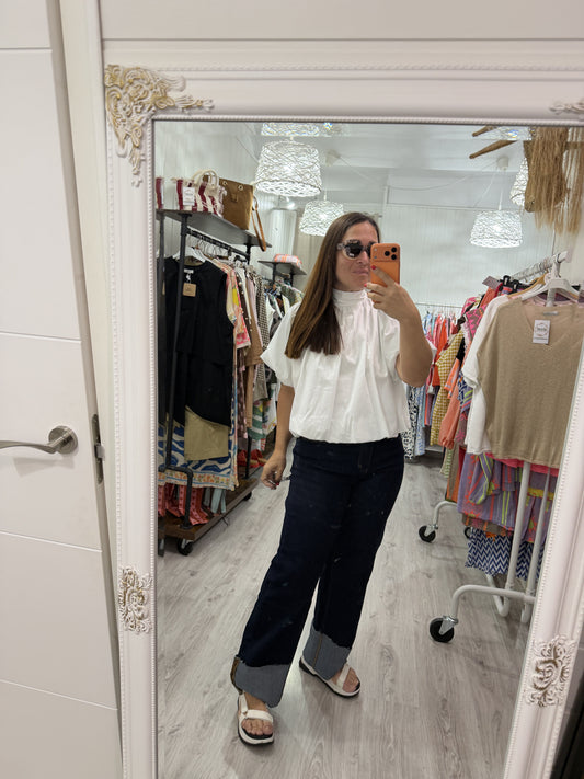Blusa Lissa lazo espalda descubierta blanco