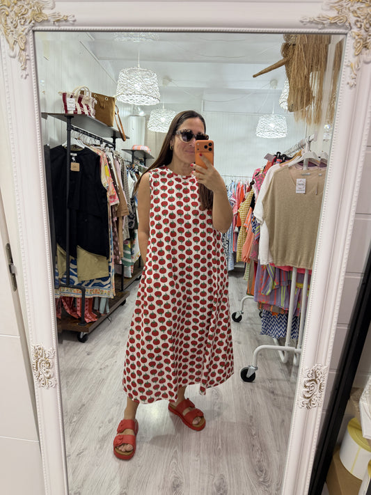 Vestido Tomates sin mangas