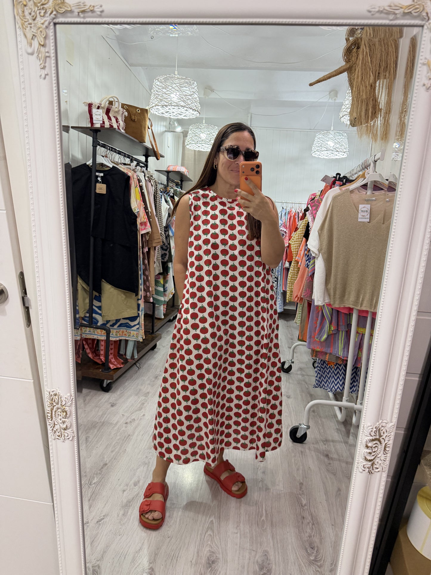Vestido Tomates sin mangas