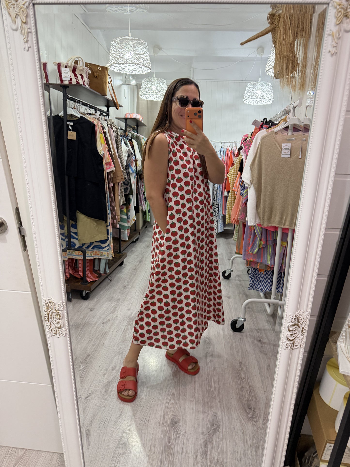 Vestido Tomates sin mangas