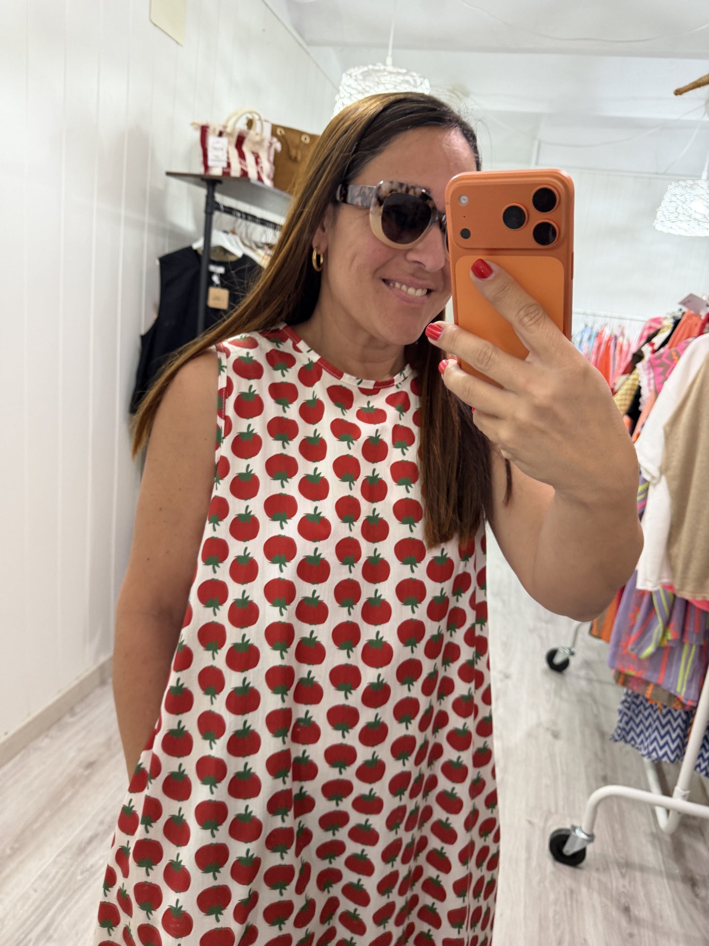 Vestido Tomates sin mangas