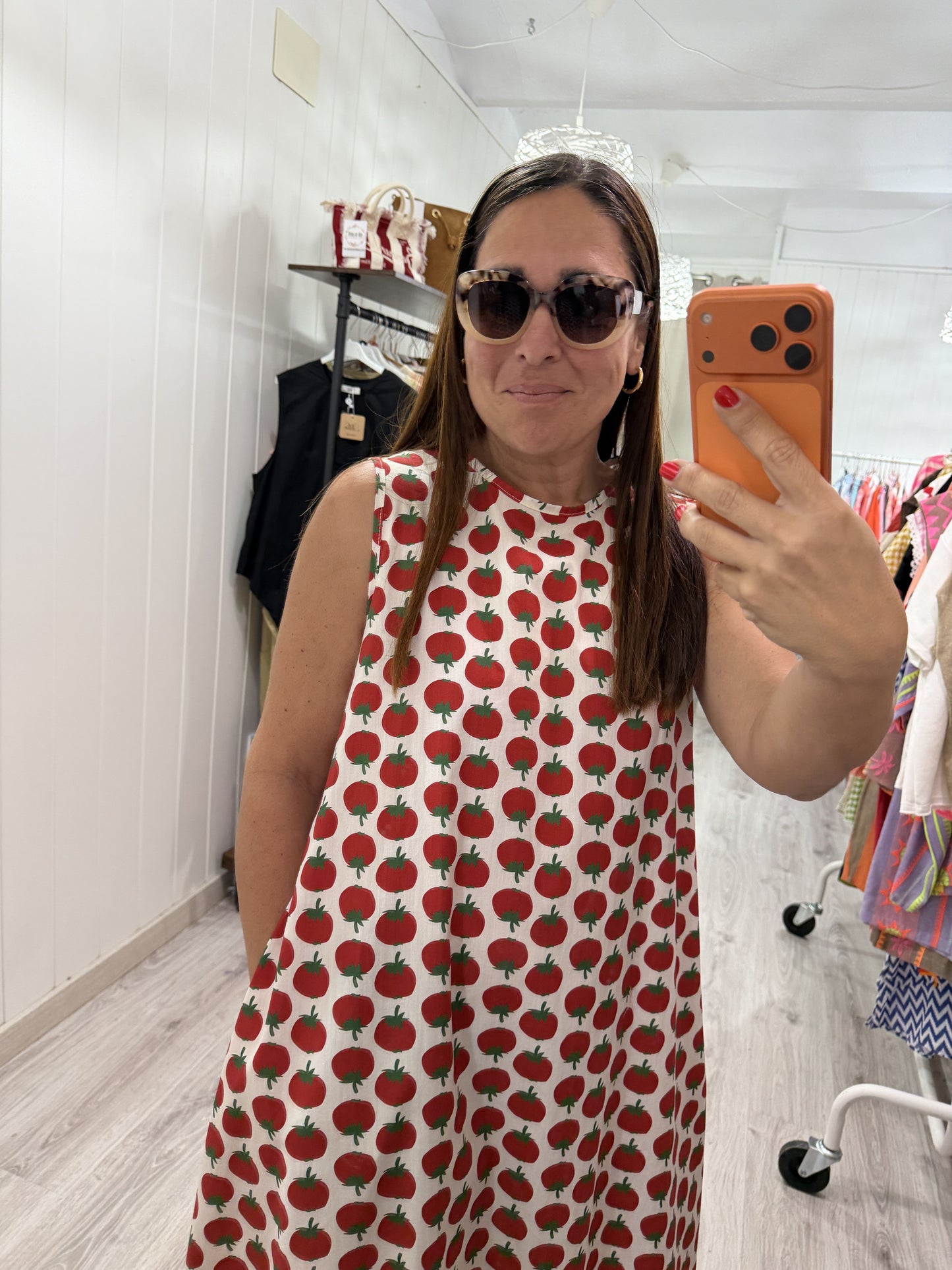 Vestido Tomates sin mangas