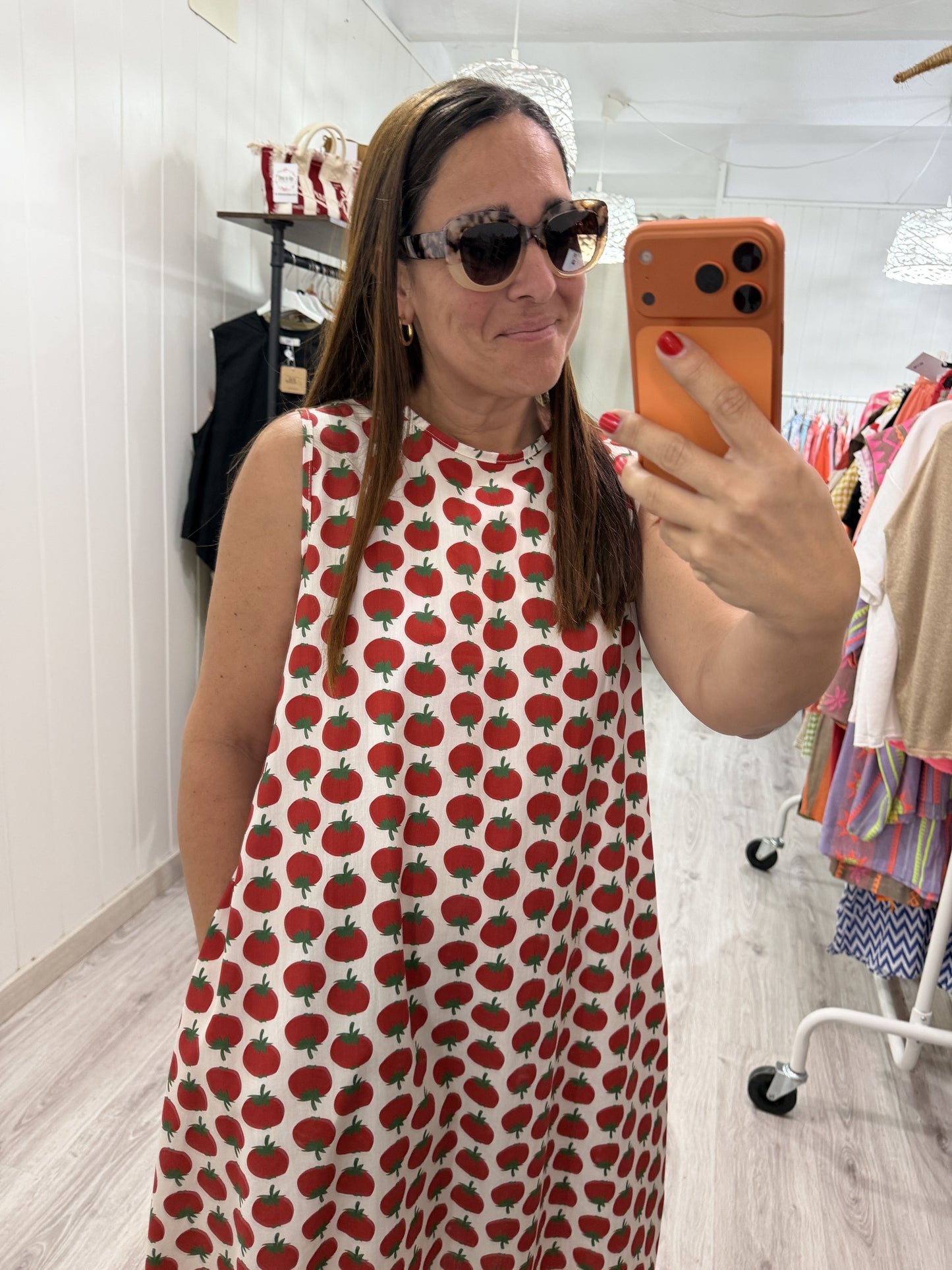Vestido Tomates sin mangas