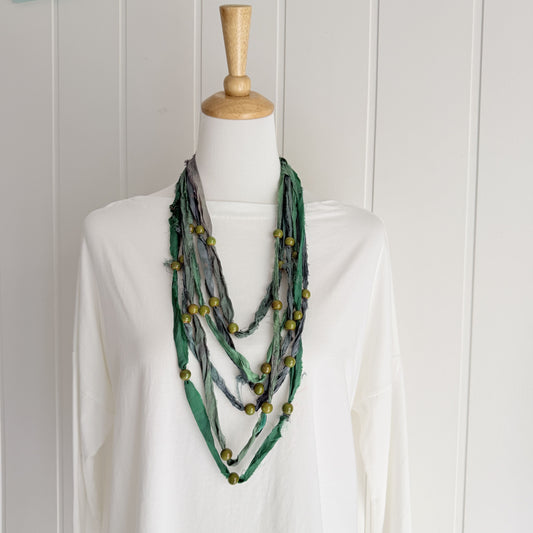 Collar Multi Silk verdes