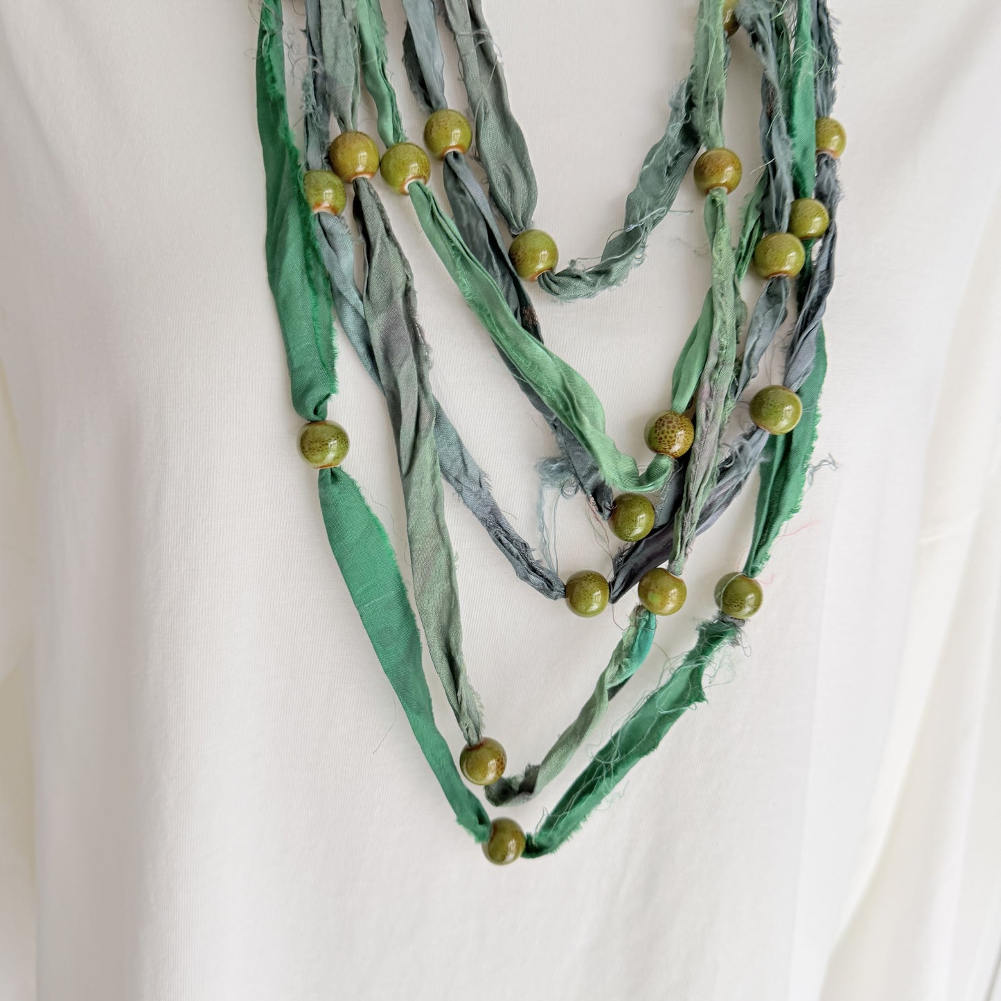 Collar Multi Silk verdes