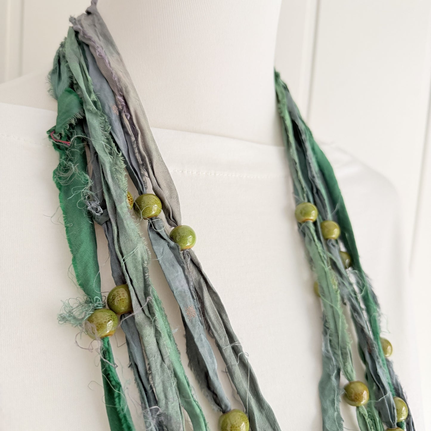 Collar Multi Silk verdes