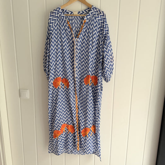 Vestido Jaipur zigzag azul