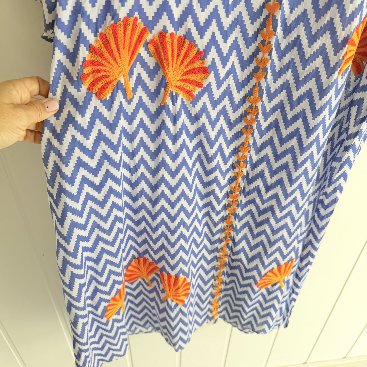 Vestido Jaipur zigzag azul