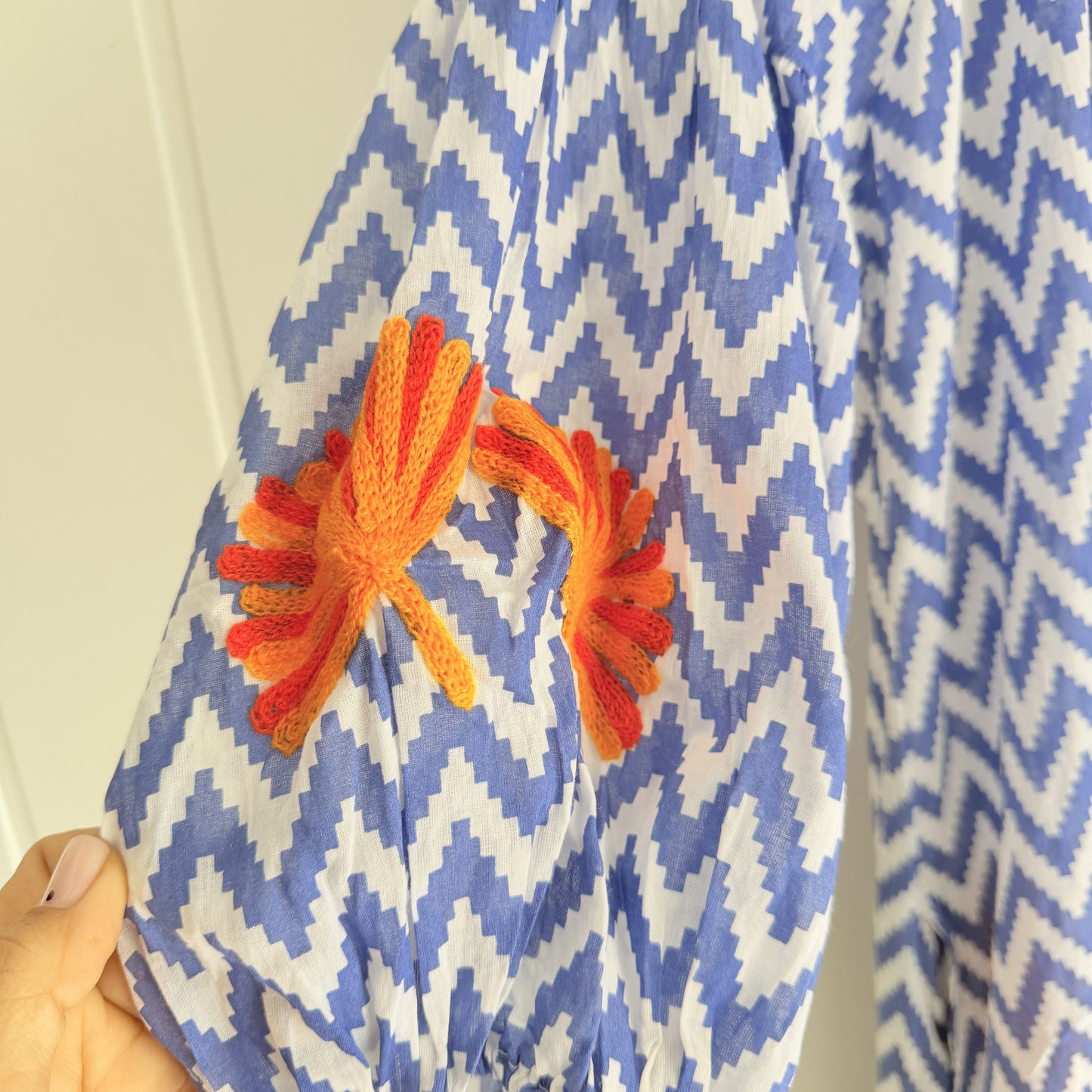 Vestido Jaipur zigzag azul