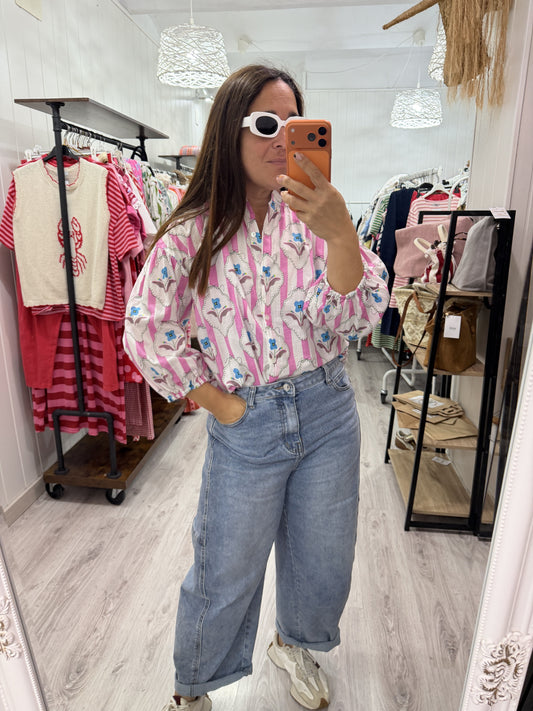 Camisa India rosa nomeolvides