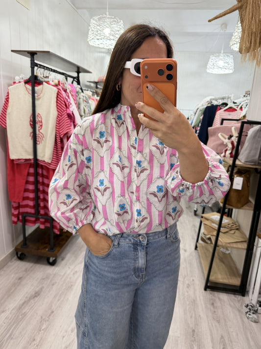 Camisa India rosa nomeolvides